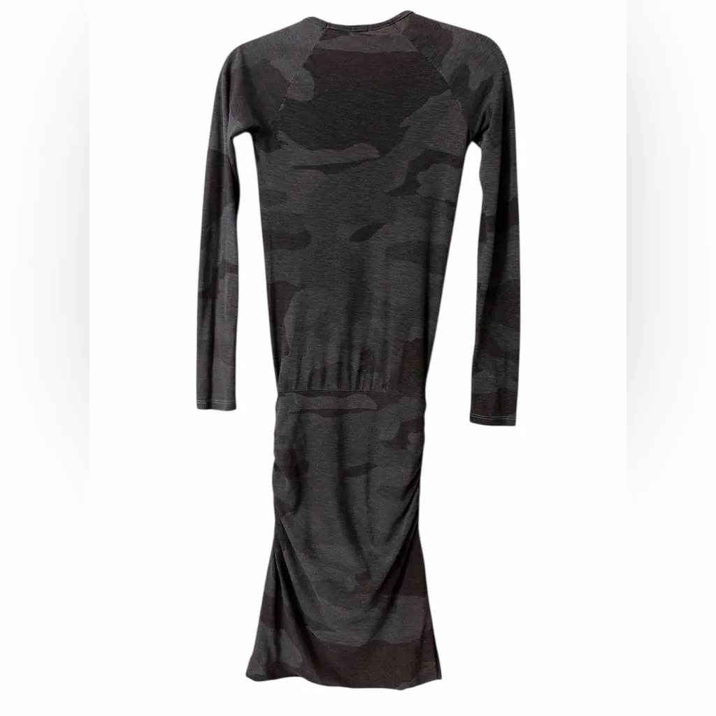 Monrow Camo Long Sleeve Dress Black Size XS - Image 6