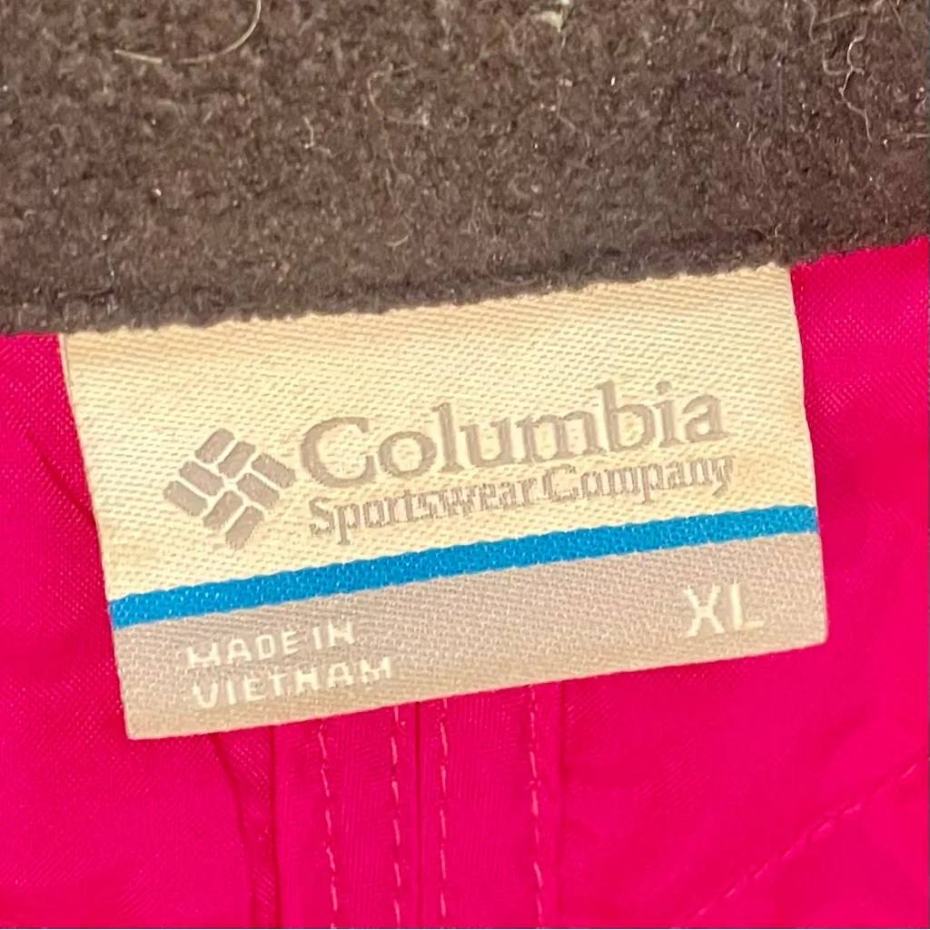 Columbia Women's Vest X-Large Pink And Black Lightweight Quilted Full Zip Pocket - Image 9