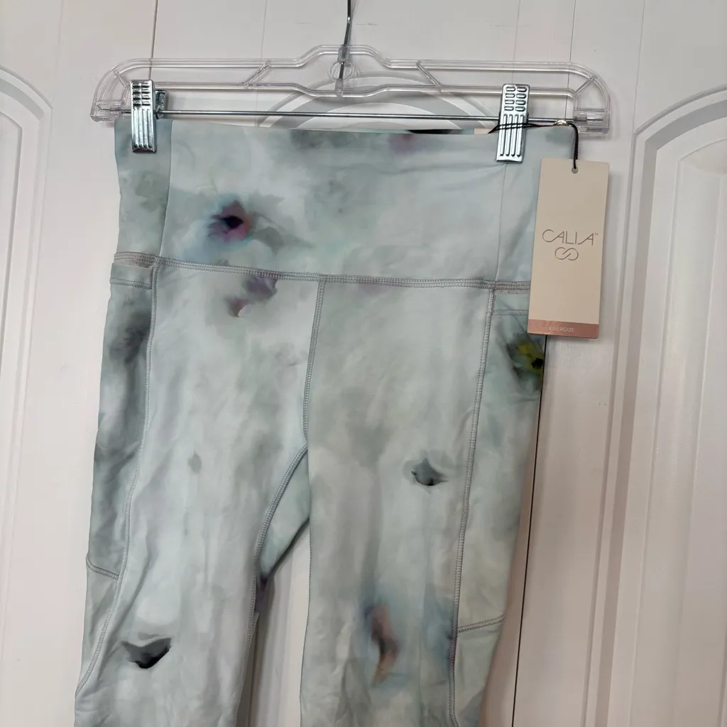 Calia Tie Dye Energy‎ Collection High Rise 7/8 Leggings Size XS Blue - Image 3