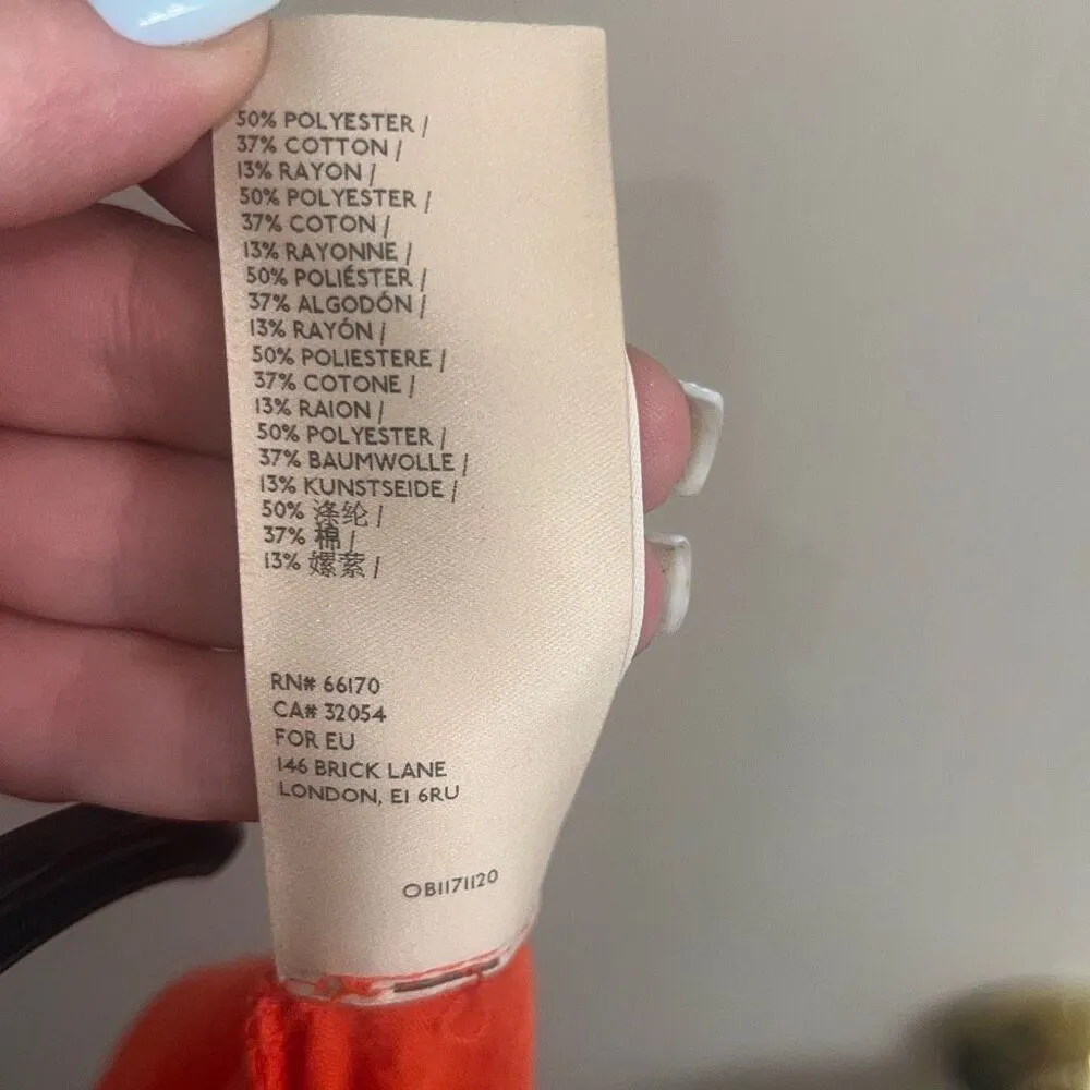 ✨Anthropologie Lianne Knot-Back Orange Sz Large Tank✨ - Image 8