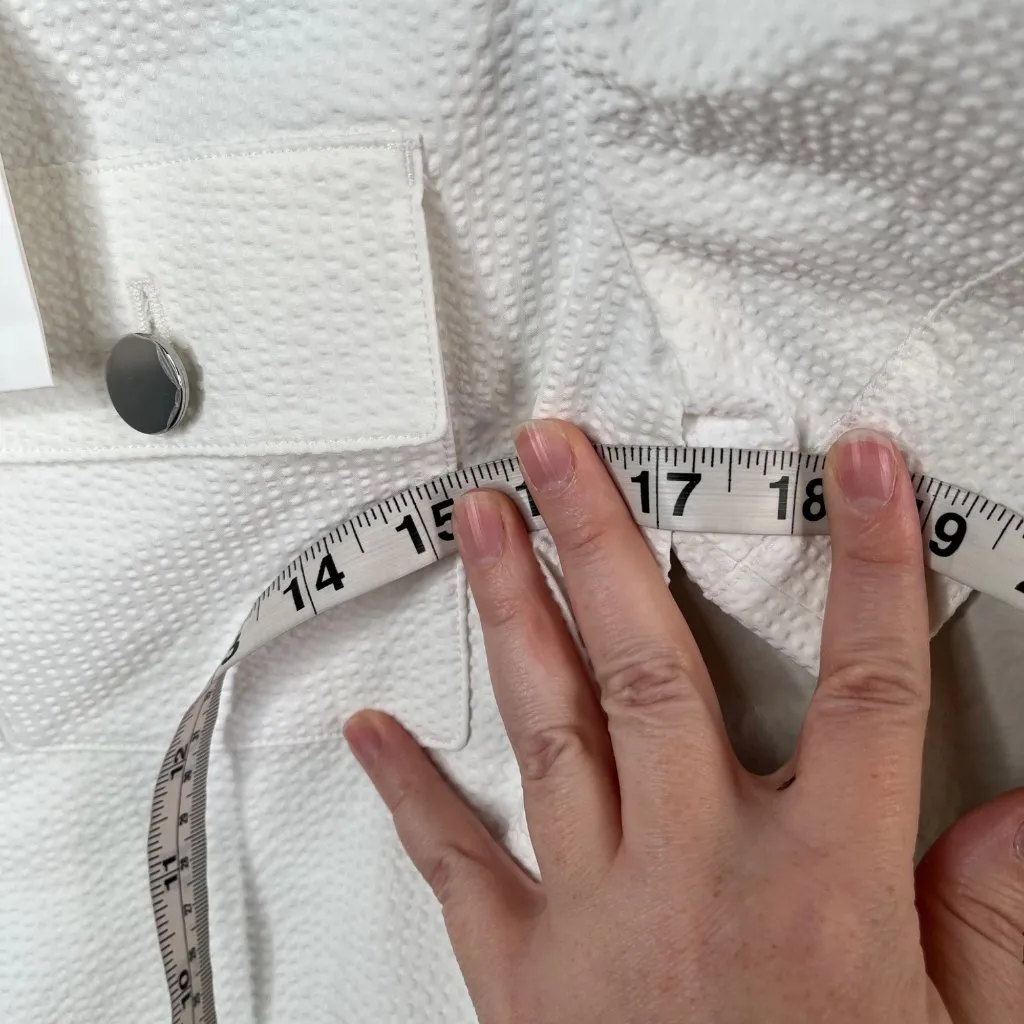 Theory Womens White Short Sleeve Seer Suit Crop Jacket 2 - Image 10