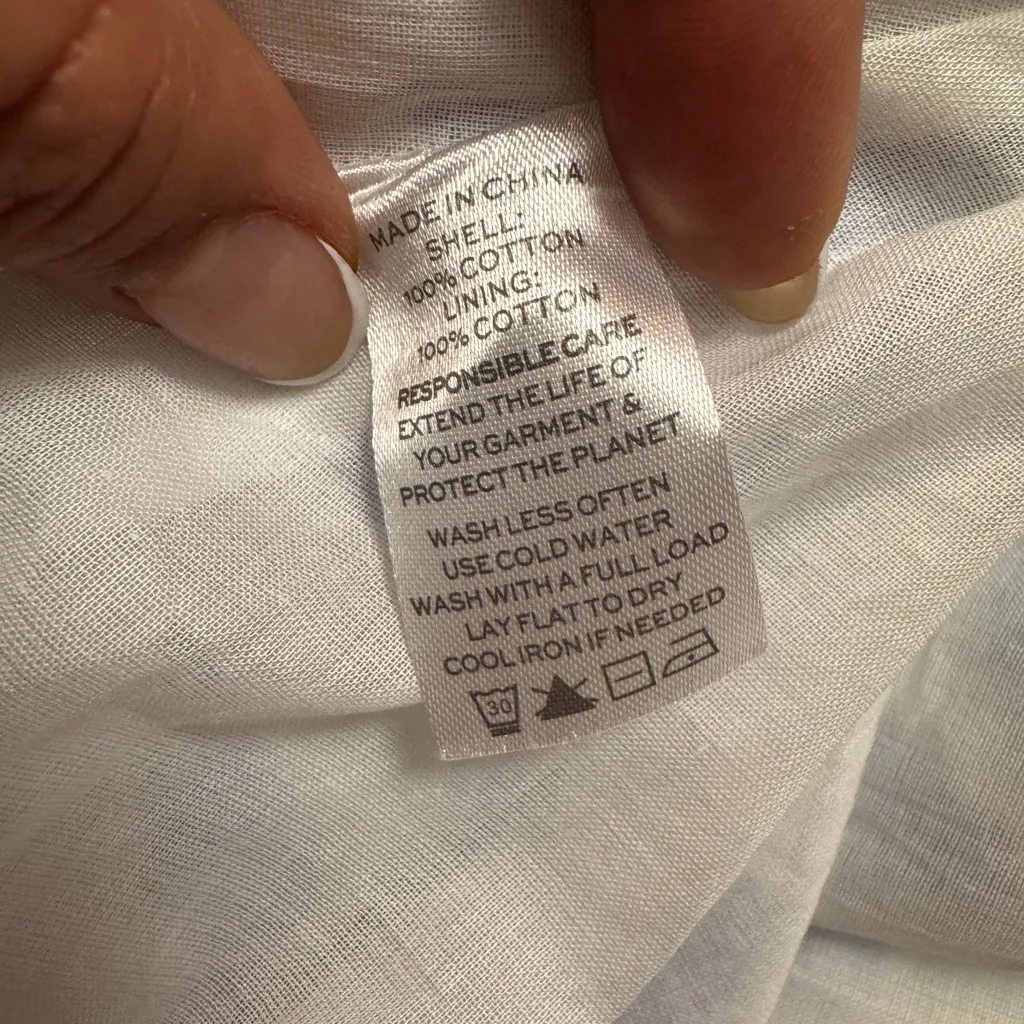 Hill House 100% Cotton Romantic Clean Juliana Blue Shell Mosaic Dress SZ Large - Image 13