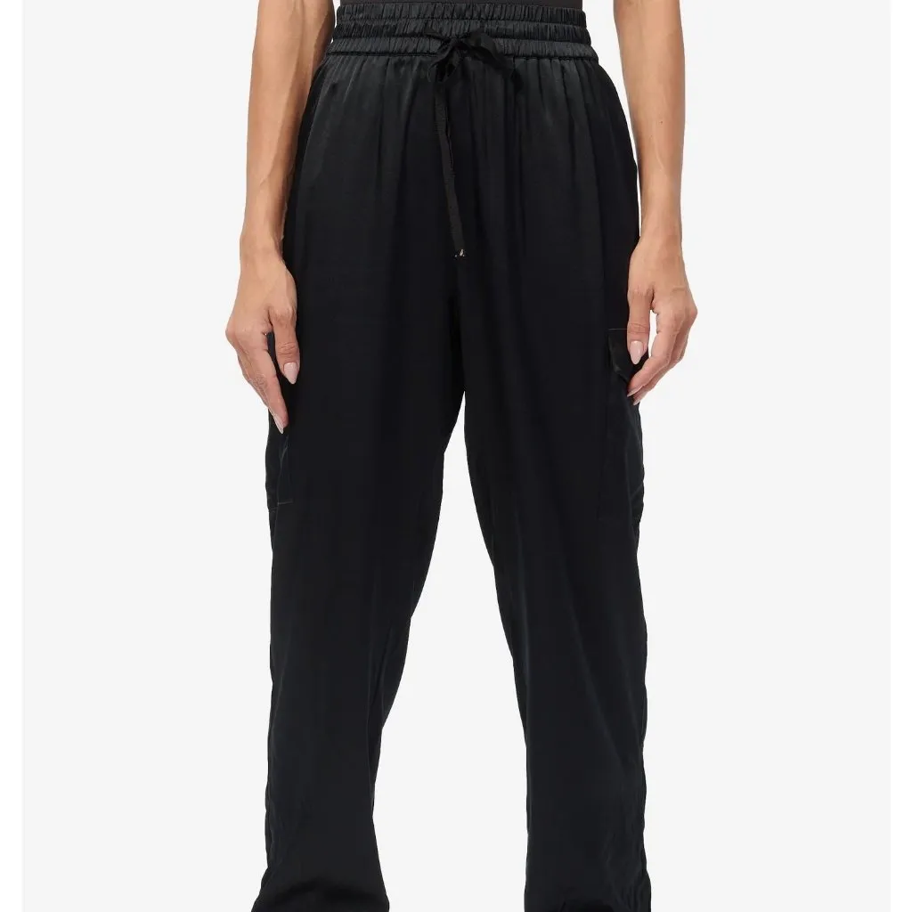 CAMI NYC Elsie Satin Pants in Black Large Womens Joggers - Image 14