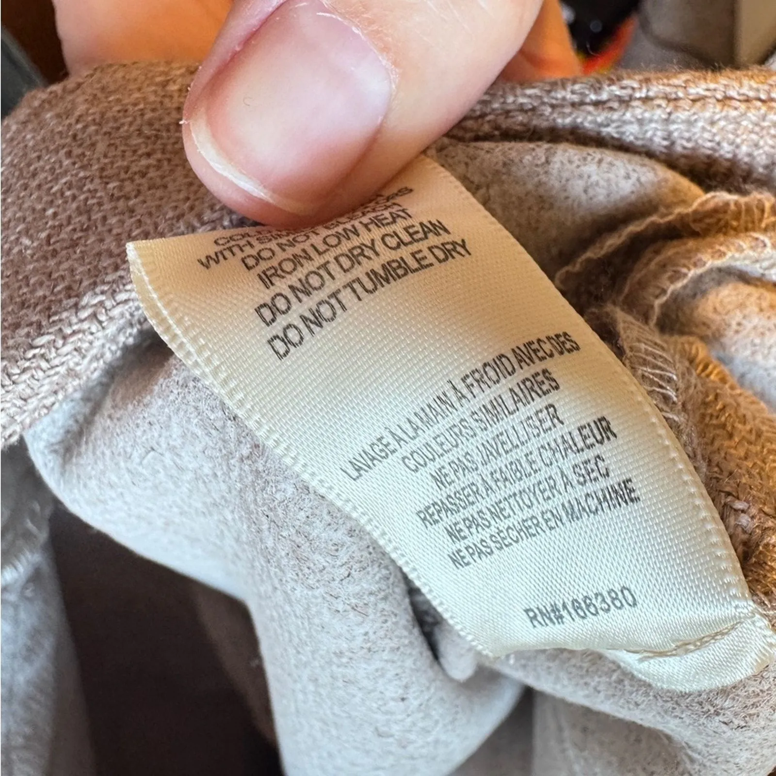 Ronny Kobo Torn Bernee Cargo Wide Leg Trouser Pants Womens XS Tan Fall Preppy - Image 14