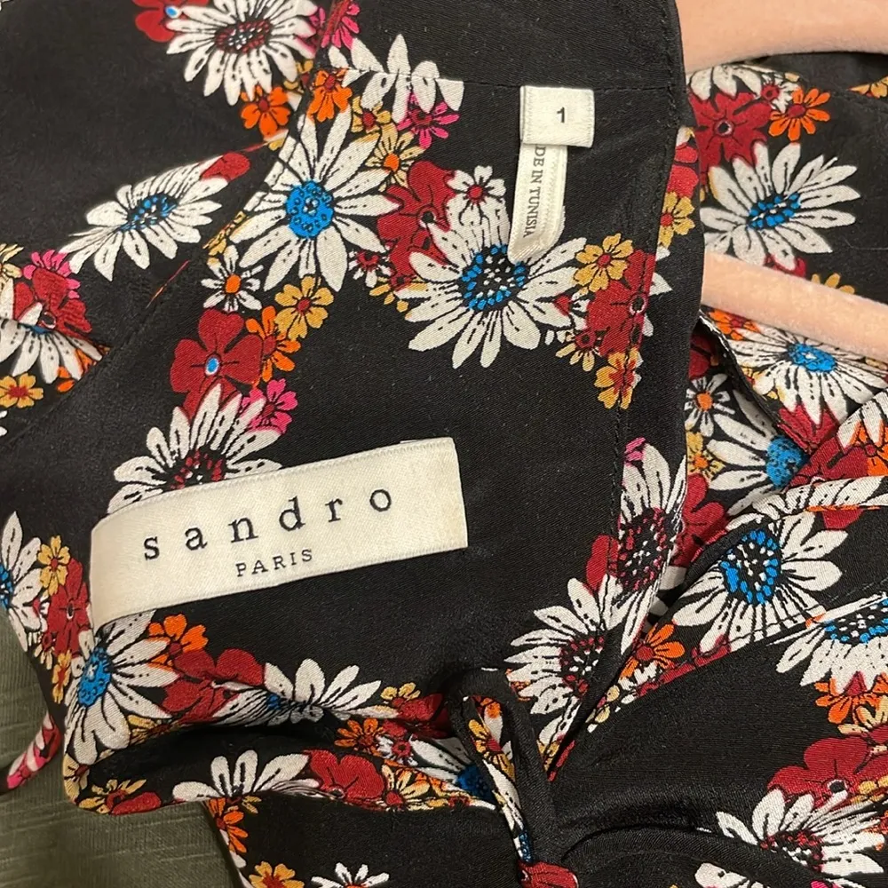 Sandro Paris Rony Silk Floral Dress - Image 5