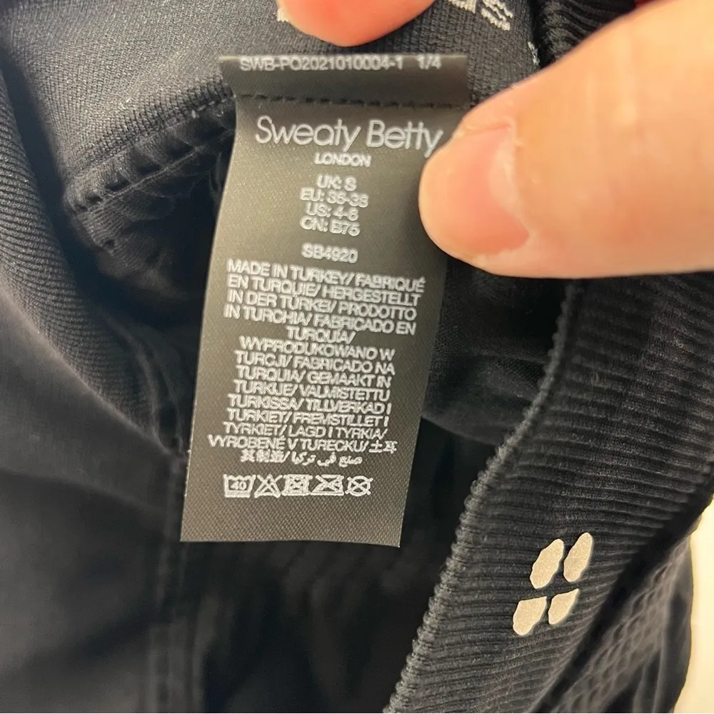 Sweaty Betty Womens Size Small Black Stamina Workout Sports Bra Athletic Gym NEW - Image 5