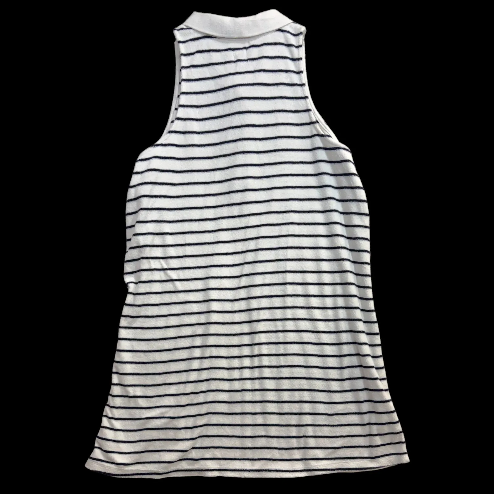 GAP XL Dress White Striped Towel Terry Halter Polo Dress Coastal Preppy Tennis - Image 3