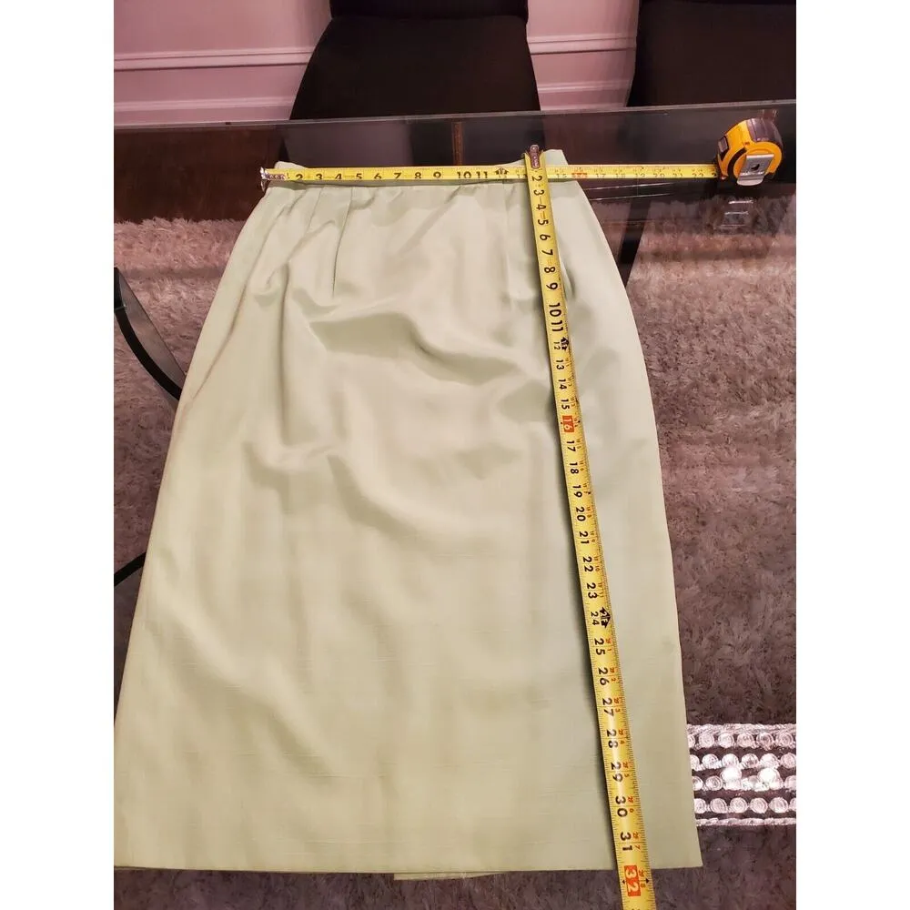 Laura Henson Women's Green Polyester Long Sleeve Blazer & Skirt 2 Pc's Suit 12 - Image 15