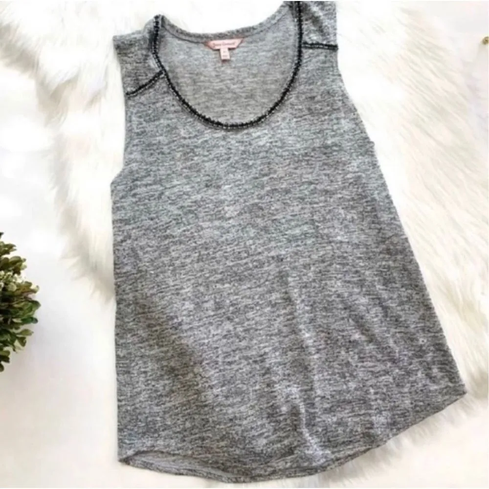 Womens  Juicy Couture Rhinestone Trimmed Sleeveless Top - Sz M - Image 3