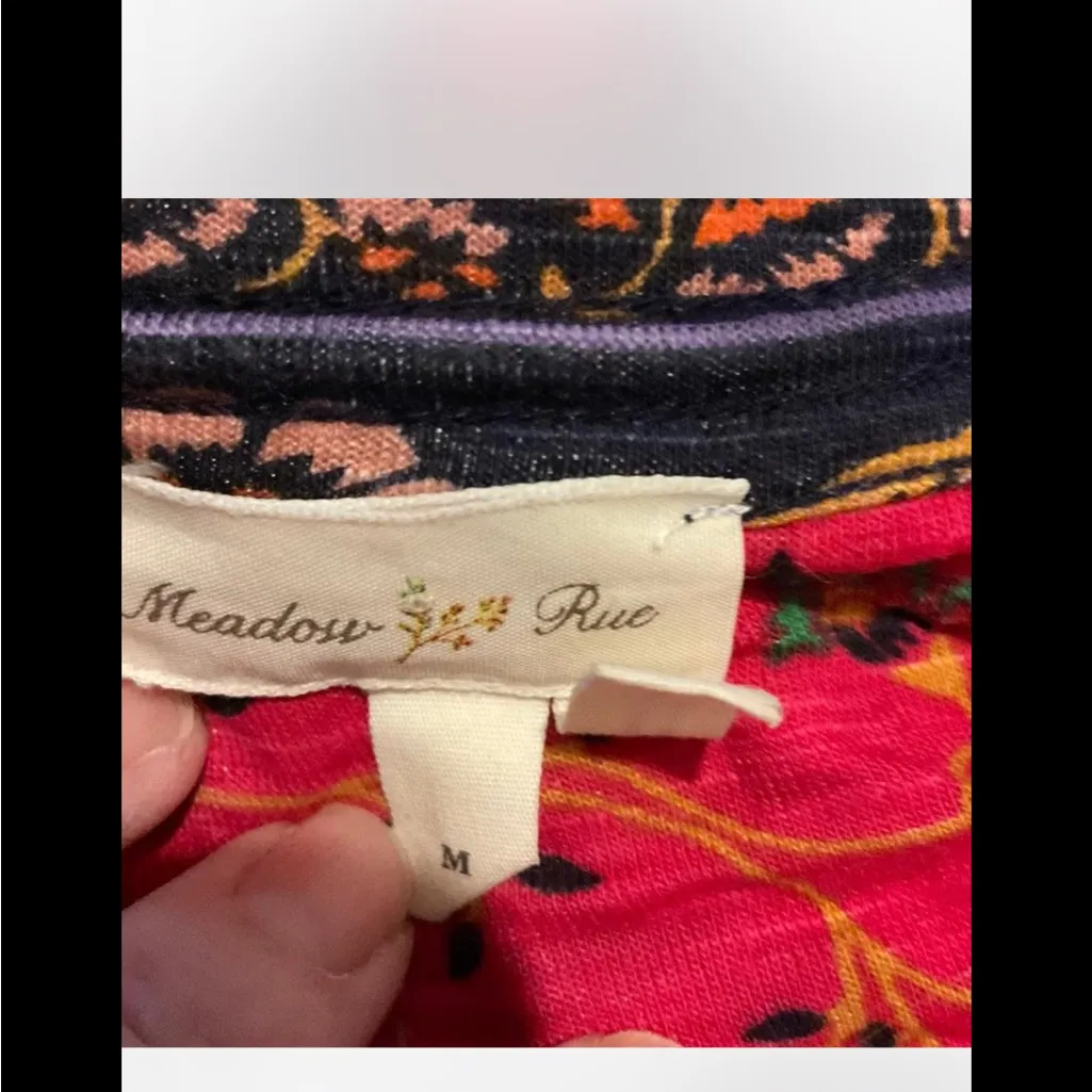 Meadow Rue Pink and‎ Purple Patterned Top Red Size M - Image 2