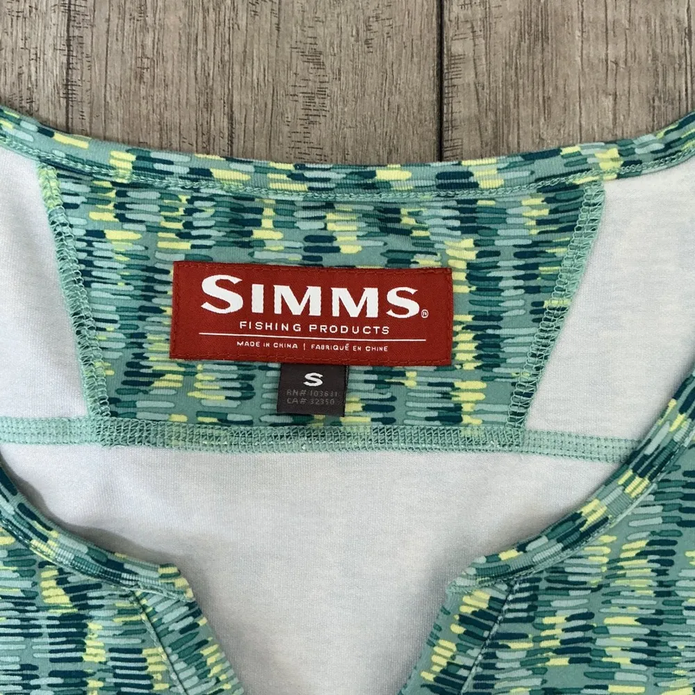 Simms Fishing Dress Sun Protection Lightweight Travel Casual Green Size S‎ - Image 4