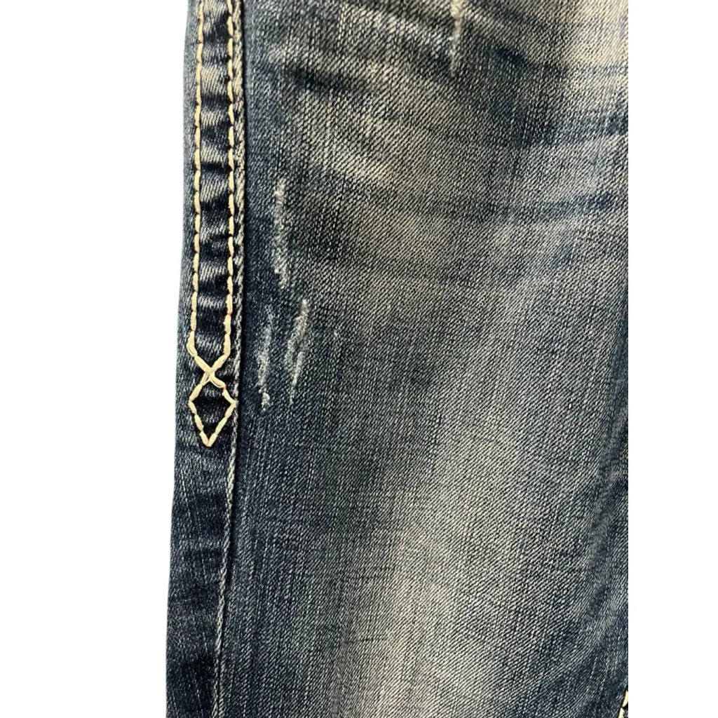 Rock Revival Jen Embroidered Embellished Skinny Jeans Women's Size 28 Sequins - Image 4