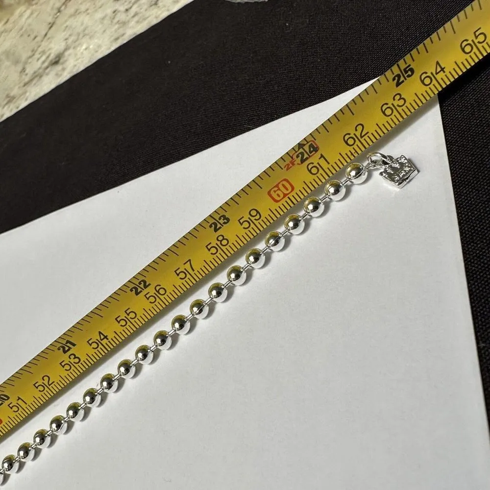 Signed MMS Silver Tone / Turquoise Blue Color Statement Dress Up Necklace - Image 10