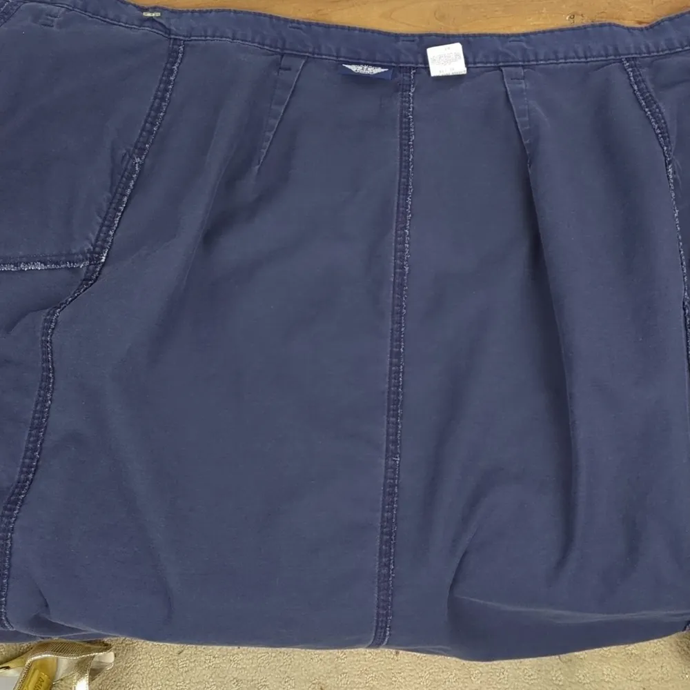 Dockers Vintage Full Length Blue Canvas Wrap Skirt - Image 7