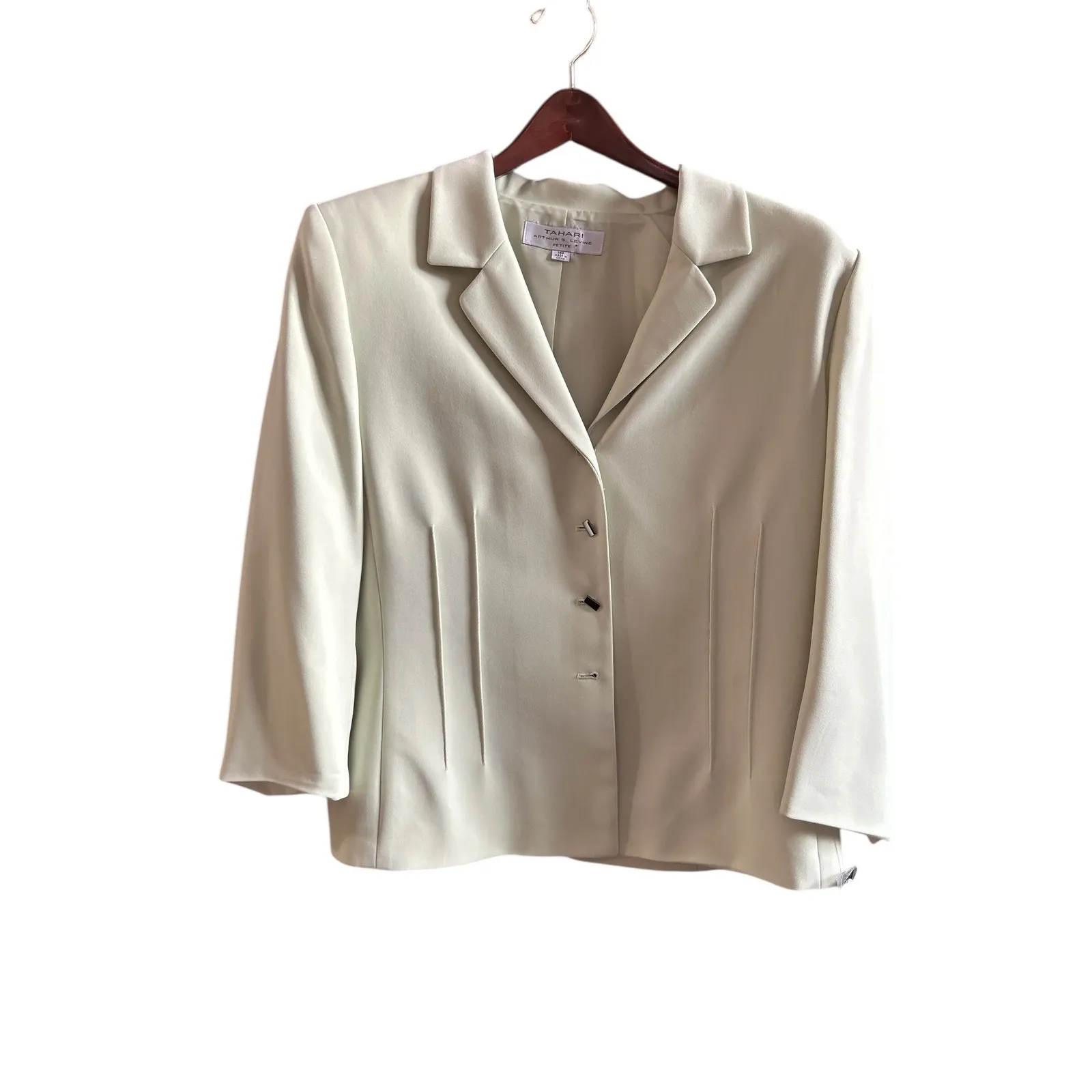 Tahari Arthur S Levine Petite Sage Green Suit Skirt Blazer Set Size 16P nwt - Image 13