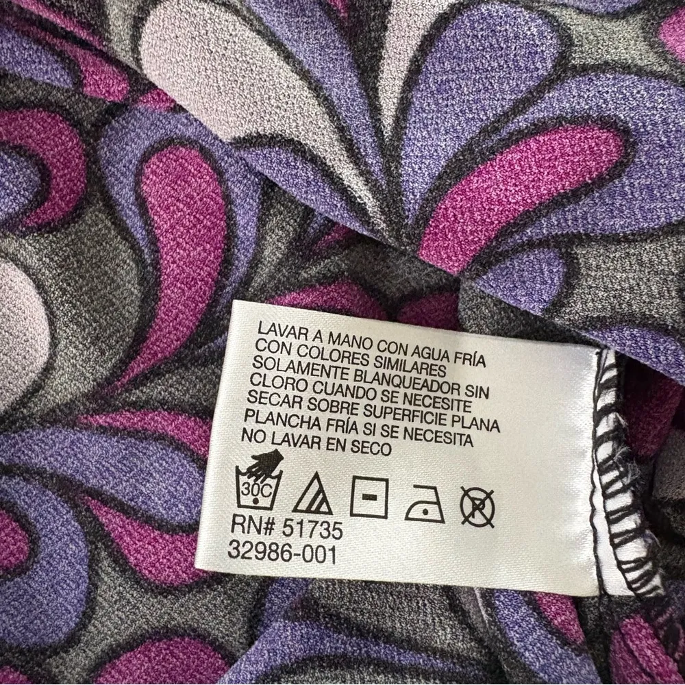 Oscar de la Renta Jersey Knit Long Sleeve Multi Color Top, Sz M - Image 12