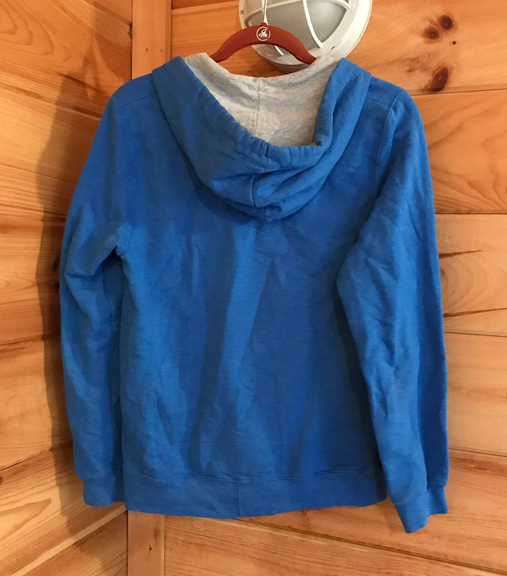 CLOSET ESSENTIAL BLUE  ZIP UP SWEATSHIRT HOODIE TOP - Image 3