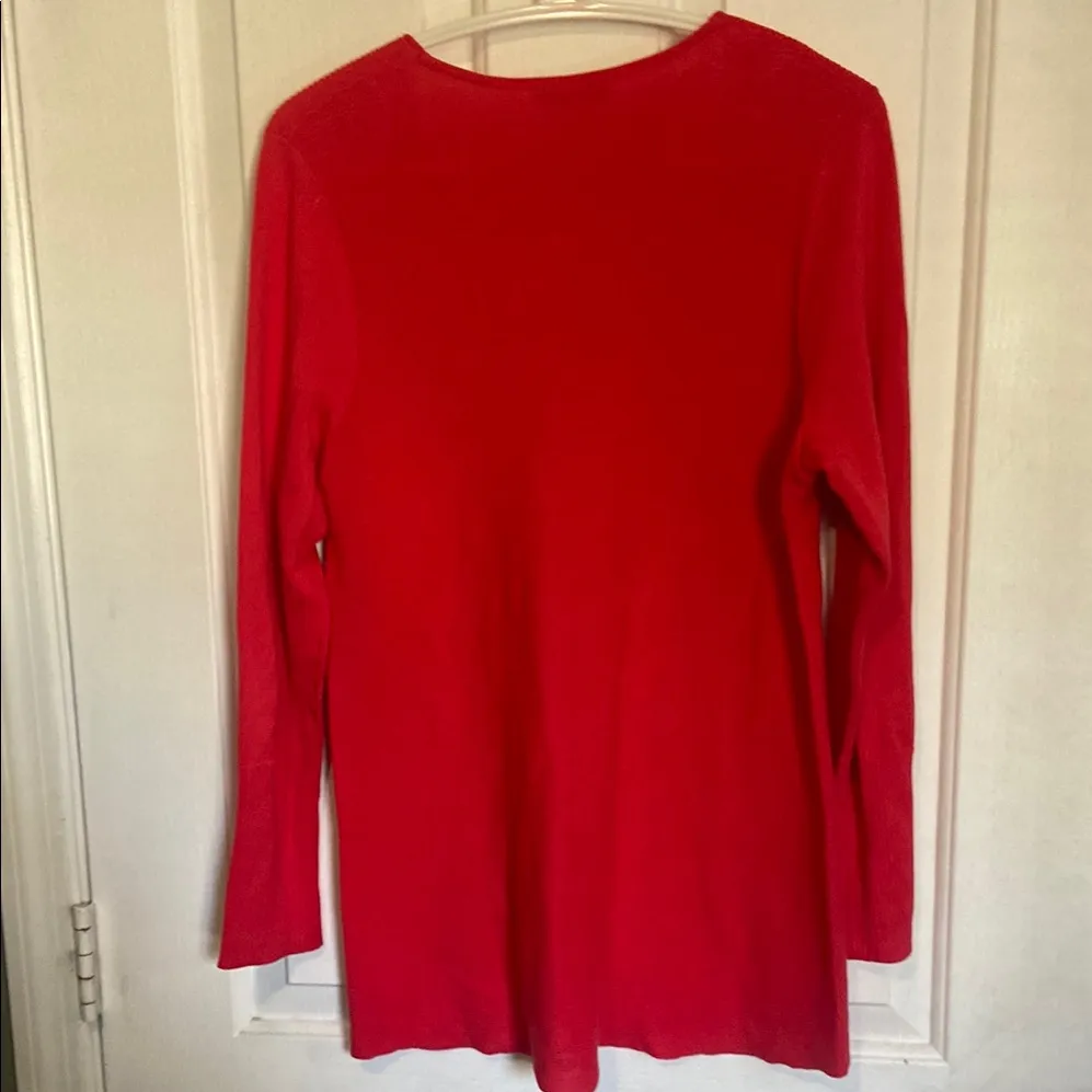 Belford Red Fitted Long Sleeve lightweight sweater Size M - Image 3