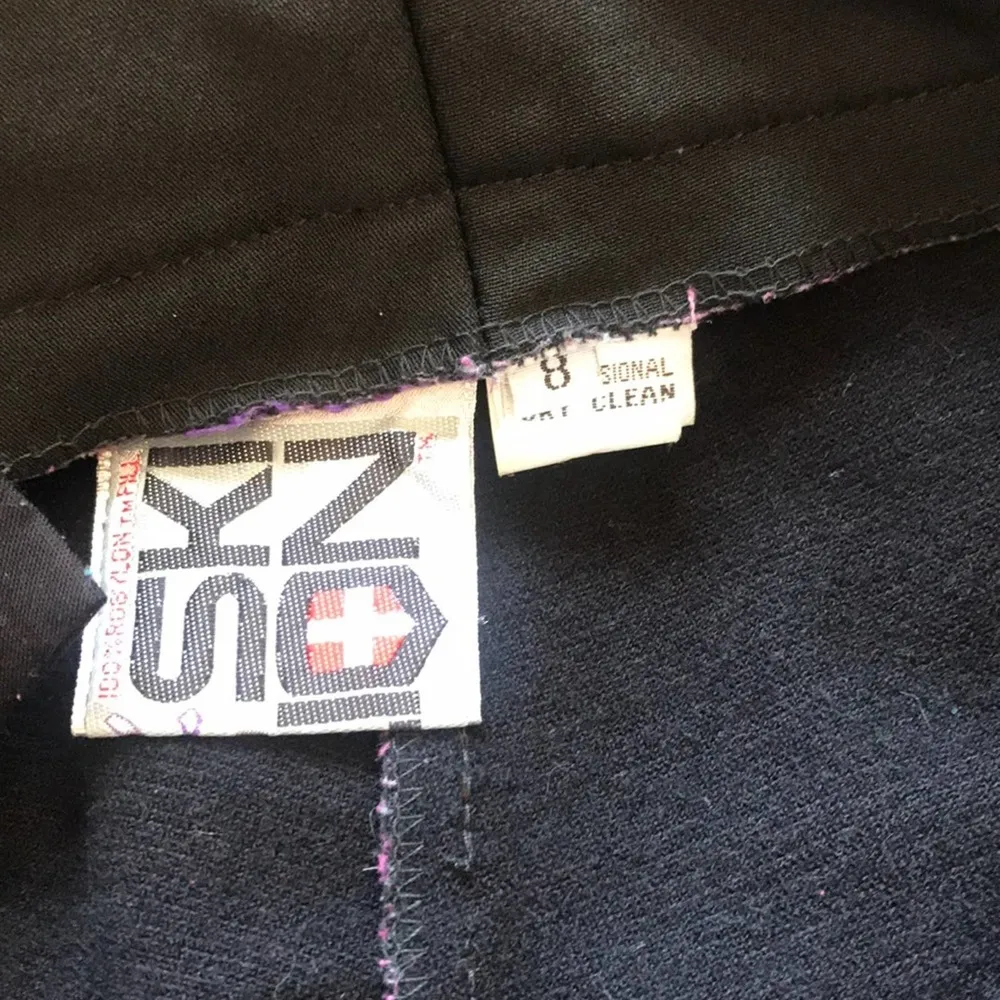 Vintage Ski Lion Ski Snow Pants with Stirrups Black Women's Size 8 - Image 9