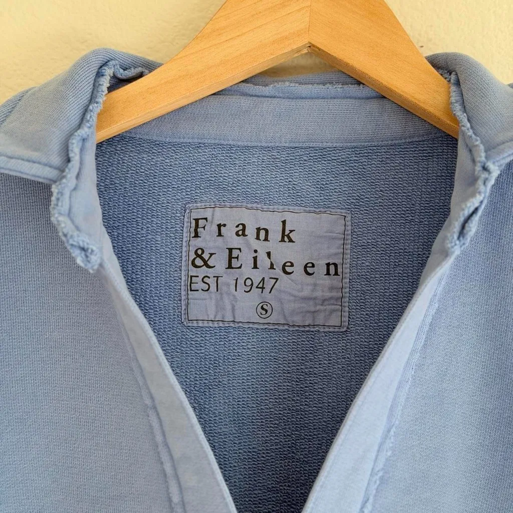 Frank & Eileen Patrick Triple Fleece Popover Henley in Frost, Size Small - Image 5