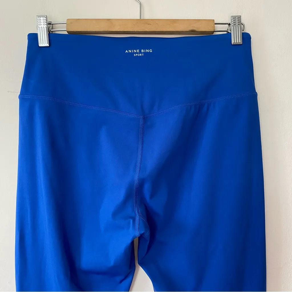 ANINE BING Sport Blake High Rise Active Leggings Electric Blue Sz Medium - Image 12