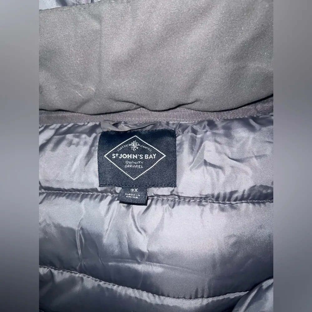 NWT St. John's Bay Gray Quilted Puffer jacket in Size 3X - Image 5