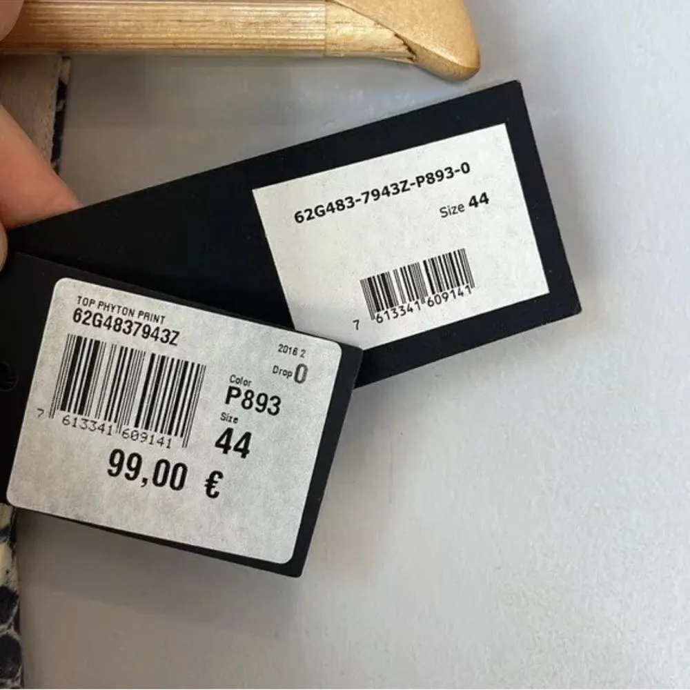 NWT Marciano Y2K Guess Python Print Crop Wrap Top Green Size 44 - Image 5