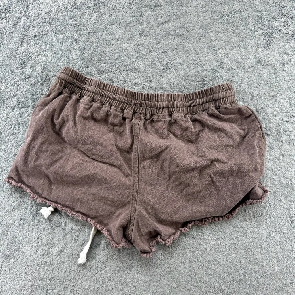 Women’s Volcom Strutin Stone Frayed Drawstring Shorts Casual Basic Minimalist - Image 2