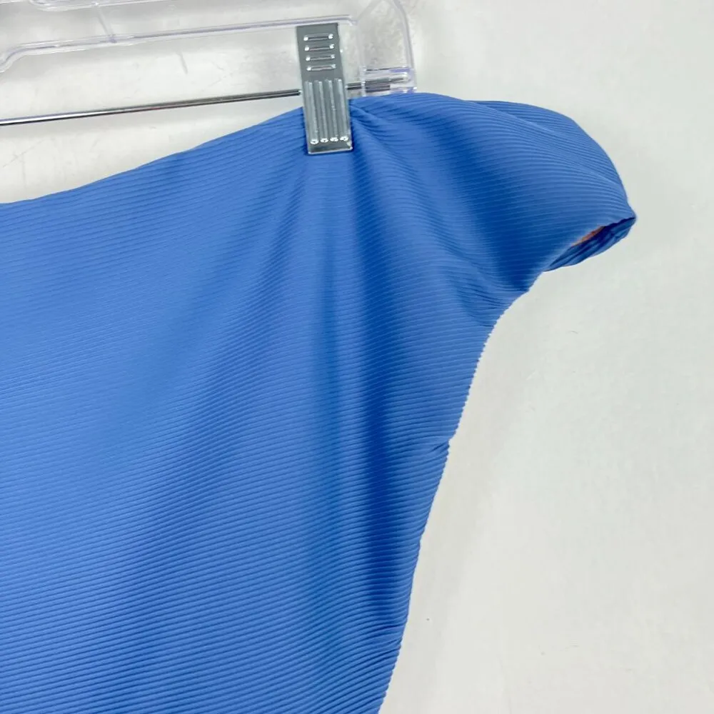 NWT J. Crew Ribbed High-Rise Cheeky Bikini Bottom Blue Size XXL NEW - Image 10