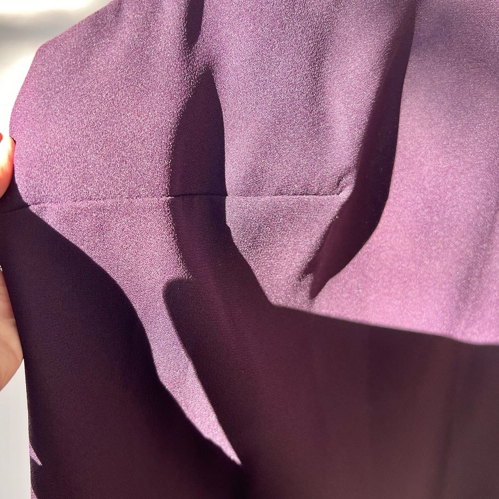 Karen Miller Women’s Open Front Beaded Blazer & Matching Tank Eggplant 16W EUC - Image 12