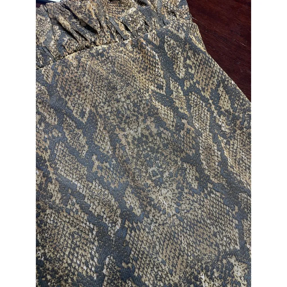 Urban Outfitters Snakeskin Print Slip Dress Boho Chic Party Cocktail T-7‎ - Image 3