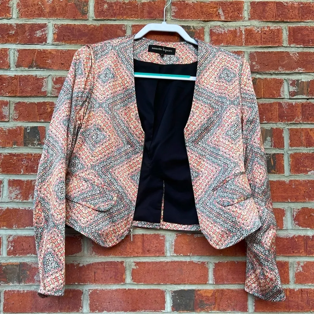 Nanette Lepore
Sunset-Print Structured Jacket - Image 2