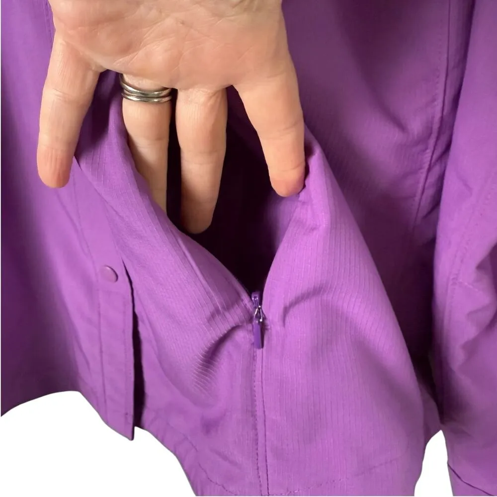 Duluth Trading Co Snap Front Shirt Long Sleeve Vented CoolPlus Outdoors Purple L Size L - Image 9