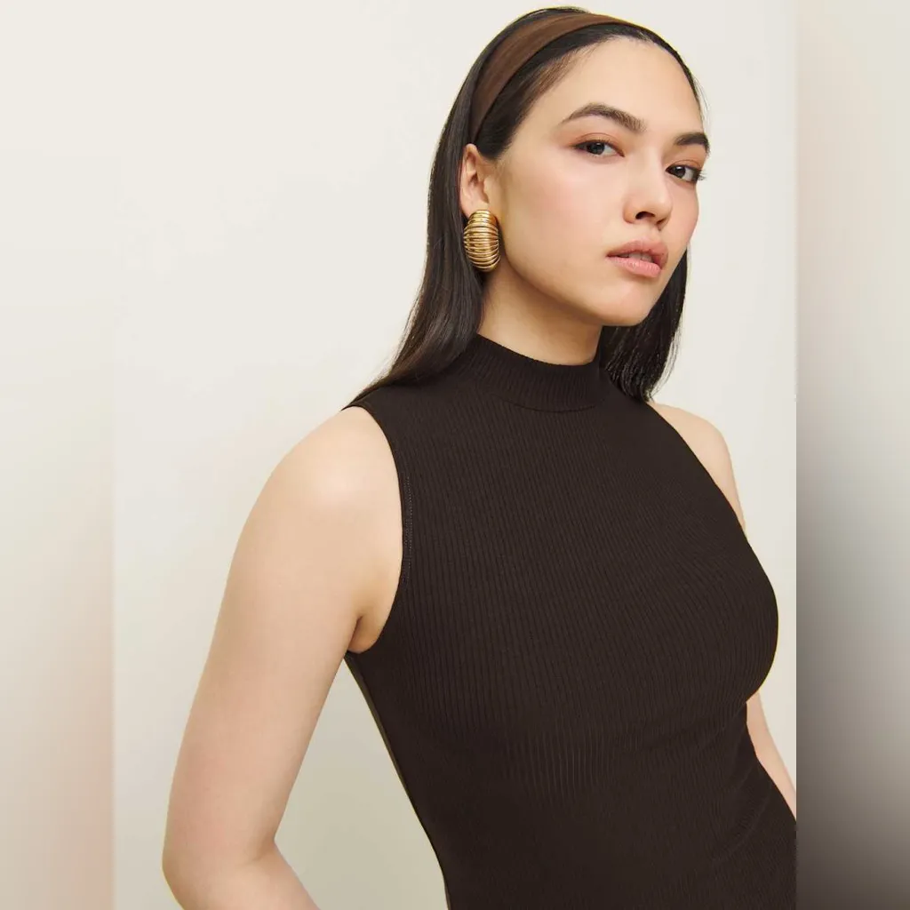 Reformation Skylar Knit Dress, Cafe Color, Size X-Small, $128 - Image 2