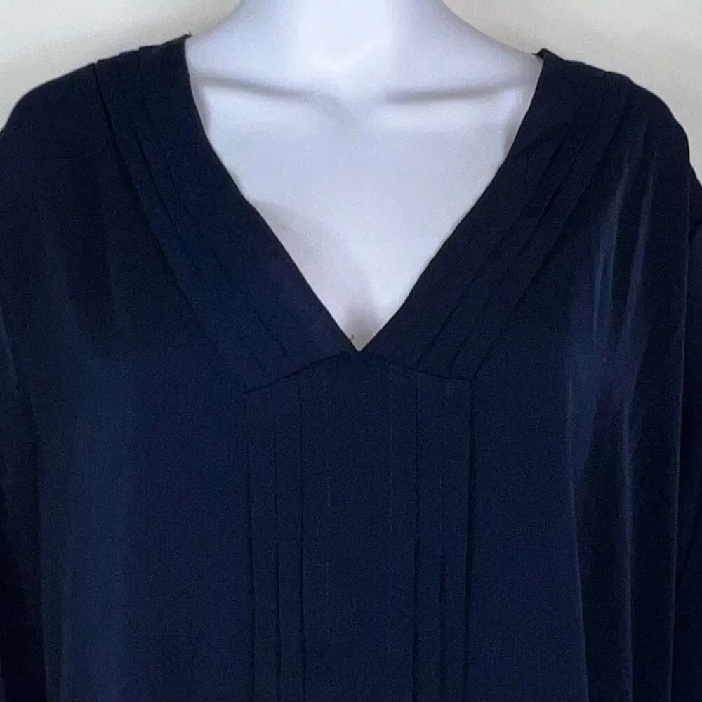 Bloomchic Navy chiffon Tunic With Front Pleating - Image 2