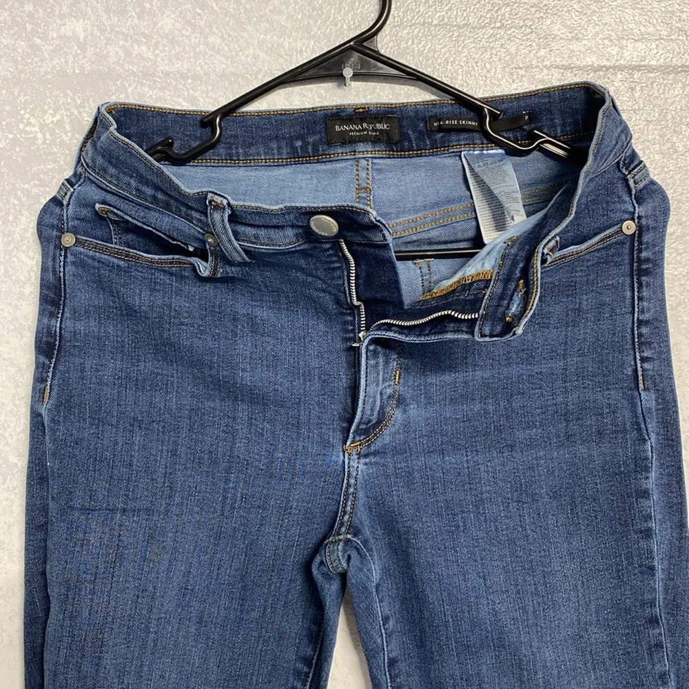 Banana Republic Skinny High Rise Women Blue Jeans Size 27 - Image 3