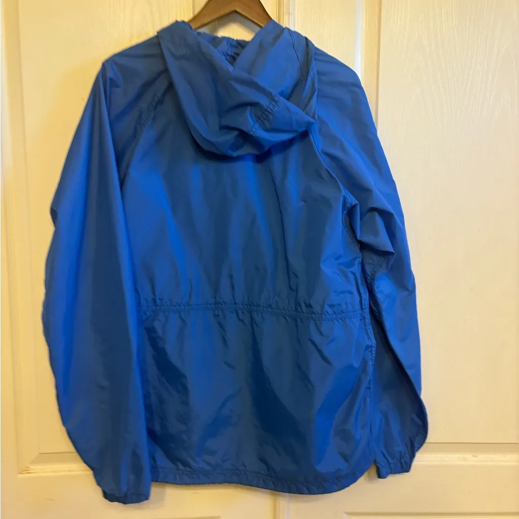 L.L. Bean Bright Blue Hooded Windbreaker Size M - Image 9