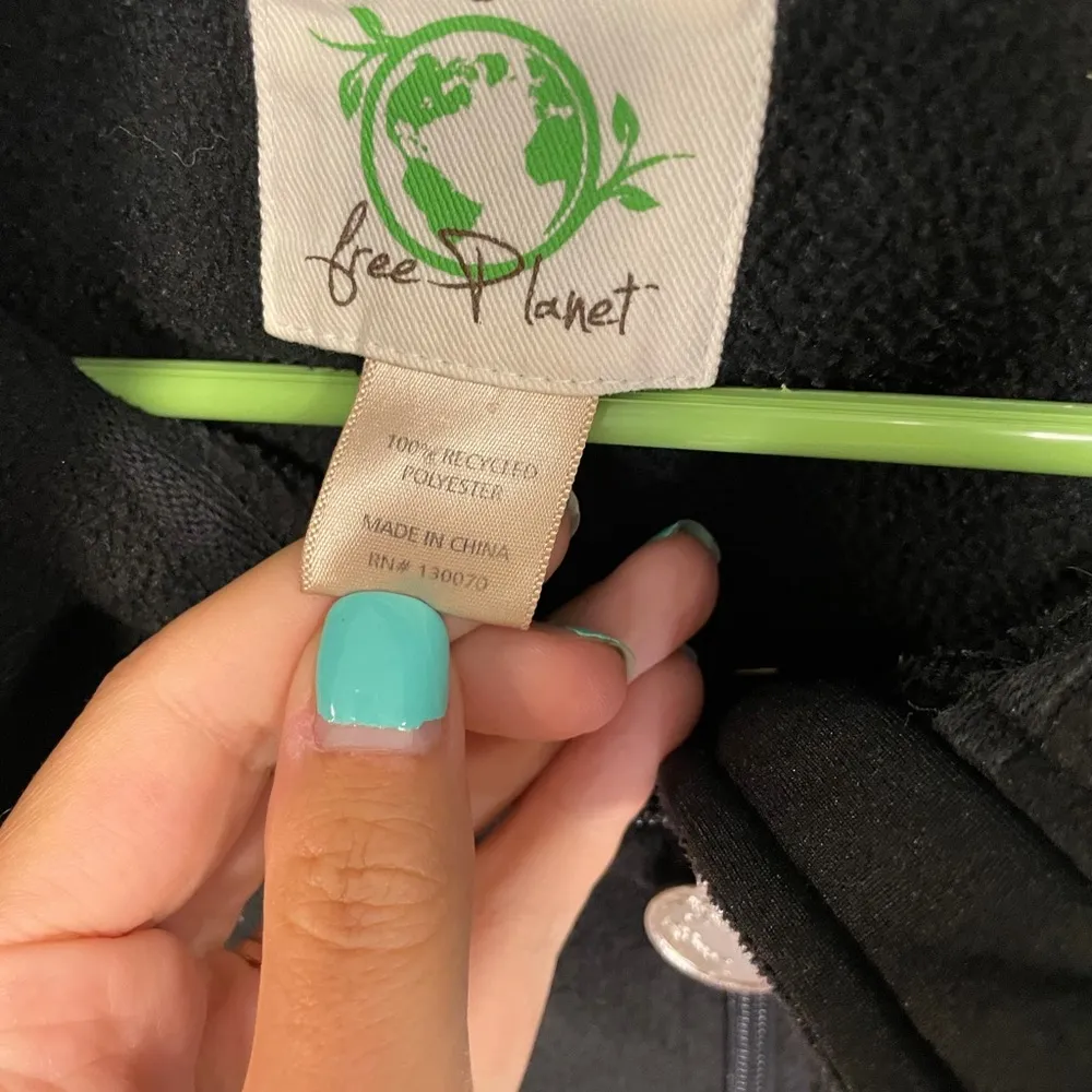 Free planet zip up fleece sweatshirt jacket Size L - Image 4