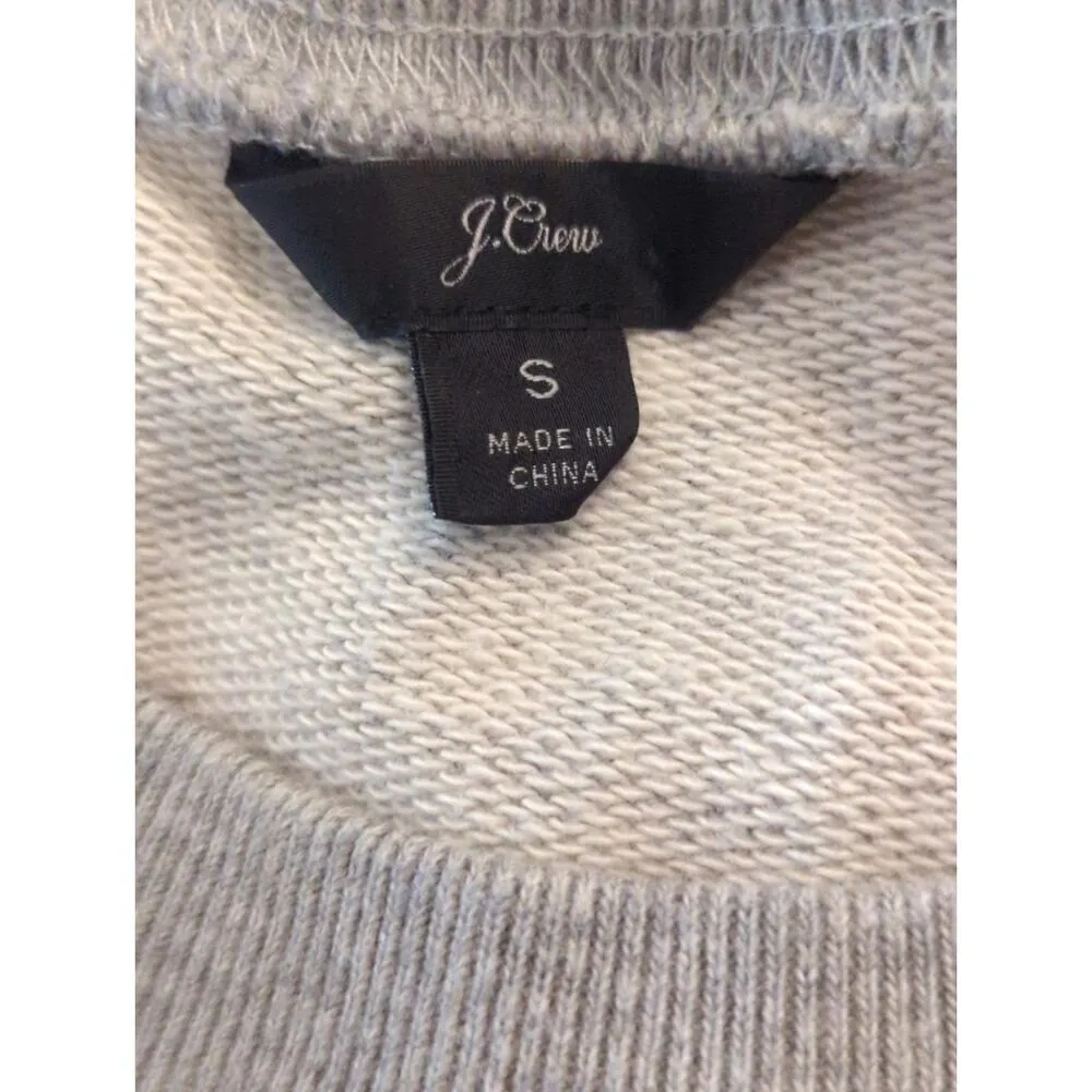 J. Crew Women's NYC New‎ York City Embroidered Sweatshirt Gray Crewneck Size S - Image 8