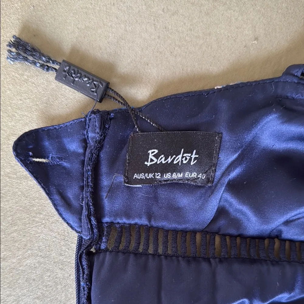 Bardot Sapphire Lace Midi Dress - Image 8