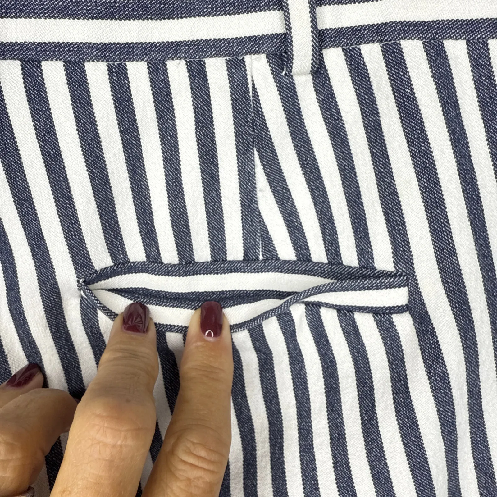 Derek Lam 10 Crosby Size 4 Striped Crop Flare Trousers Pant Work to Weekend Chic - Image 8