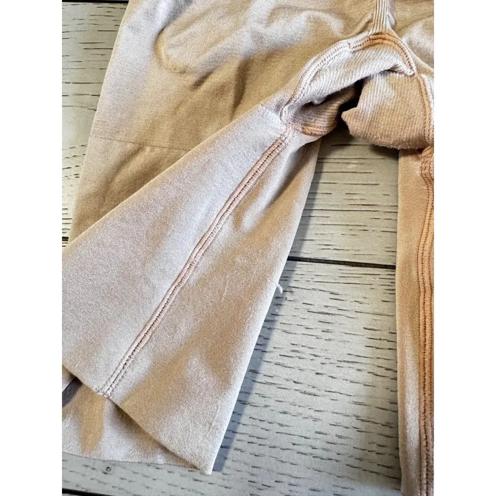 Spanx Sara Blakely Short Womeosoze Large  Tan High Waisted Shapewear Tummy Contr - Image 4
