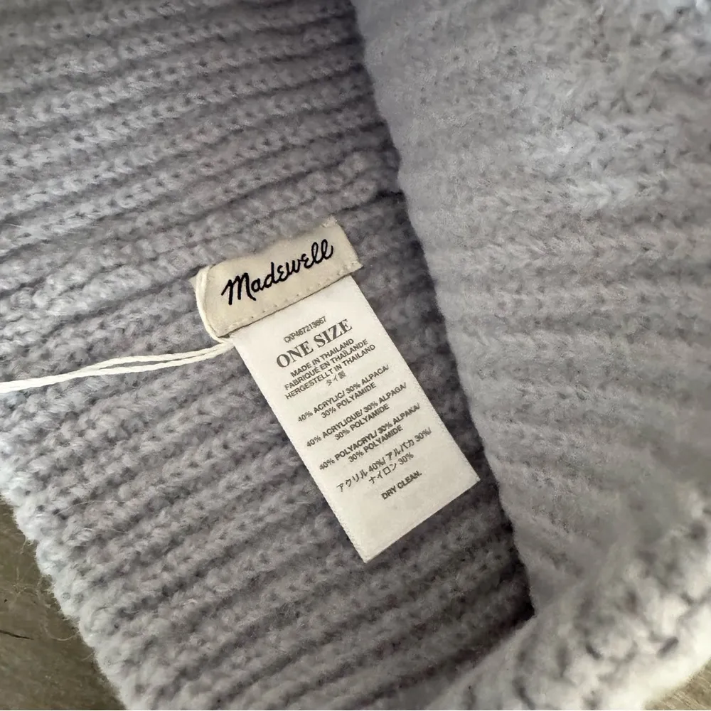 Ribbed Serene Beanie gray alpaca blend NWT - Image 5