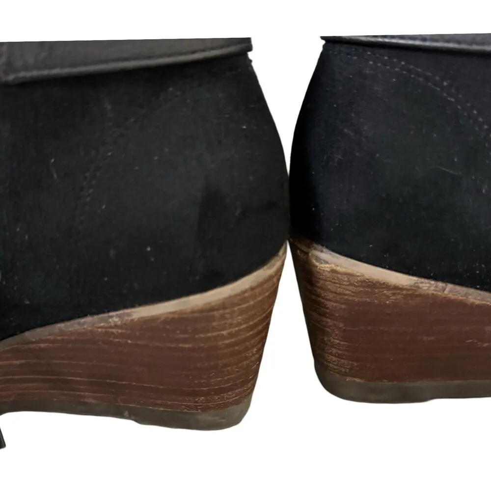 Dr. Scholls Boots Womens 9 Black Noelle Wedge Casual Ankle Booties Casual Office - Image 8