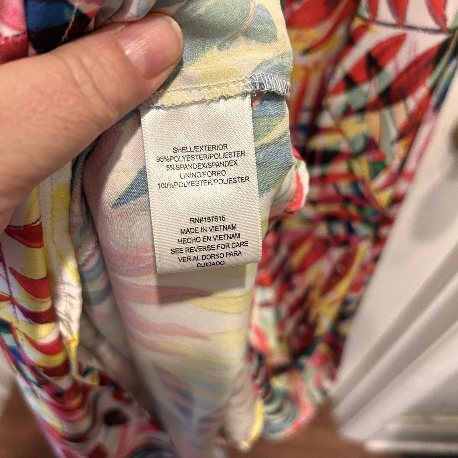 Nicole Miller Satin Flowy Maxi‎ Dress Pockets 1X Fern Resort Cruise Vacation - Image 9