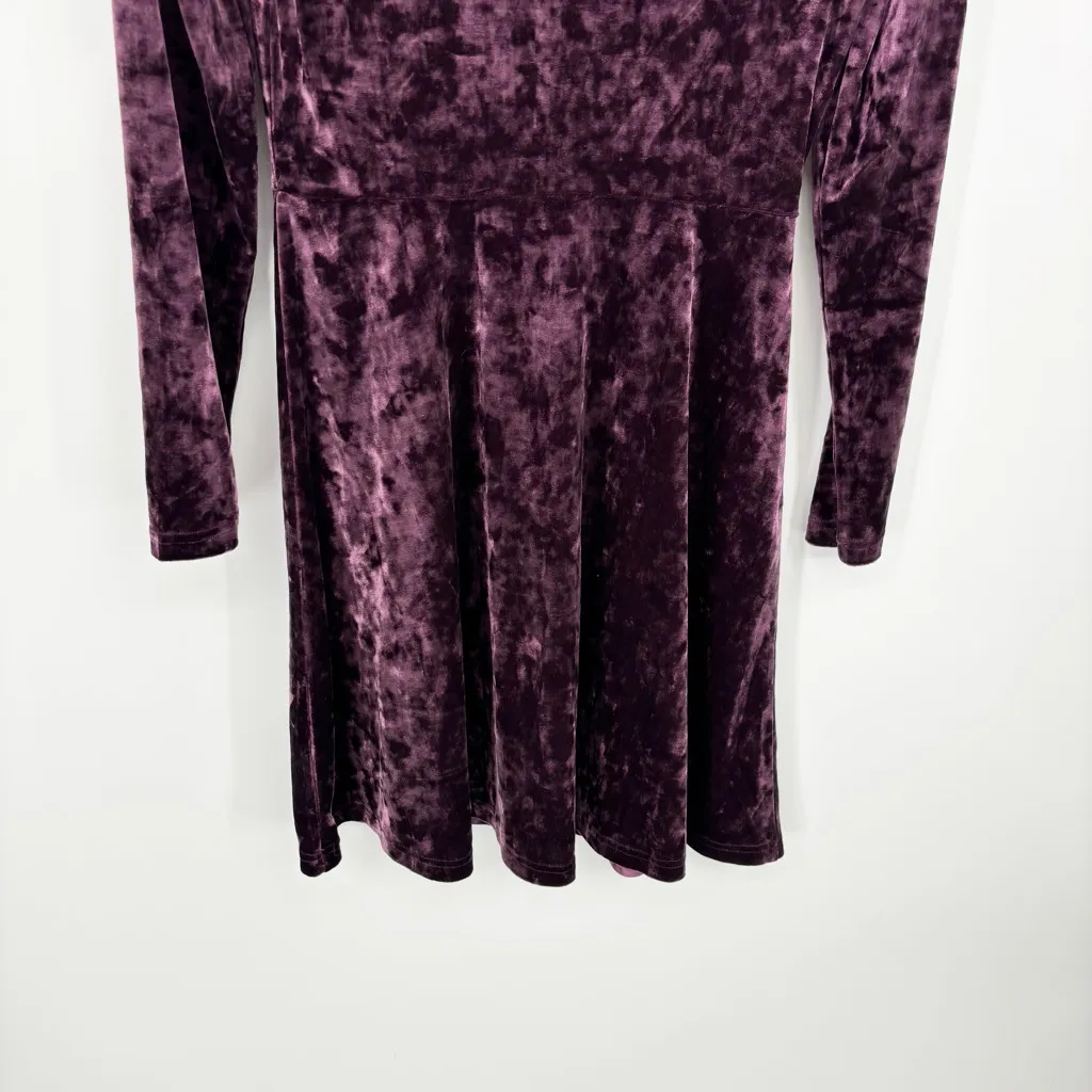 Princess Highway Crushed Velvet Dress Size 6 Plum Purple - Image 11