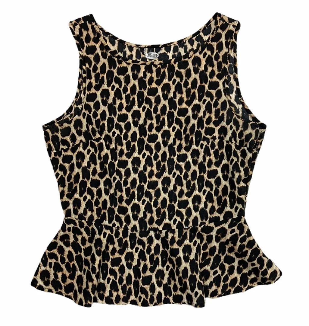 Ali & Kris Leopard Print Peplum Top - Image 5