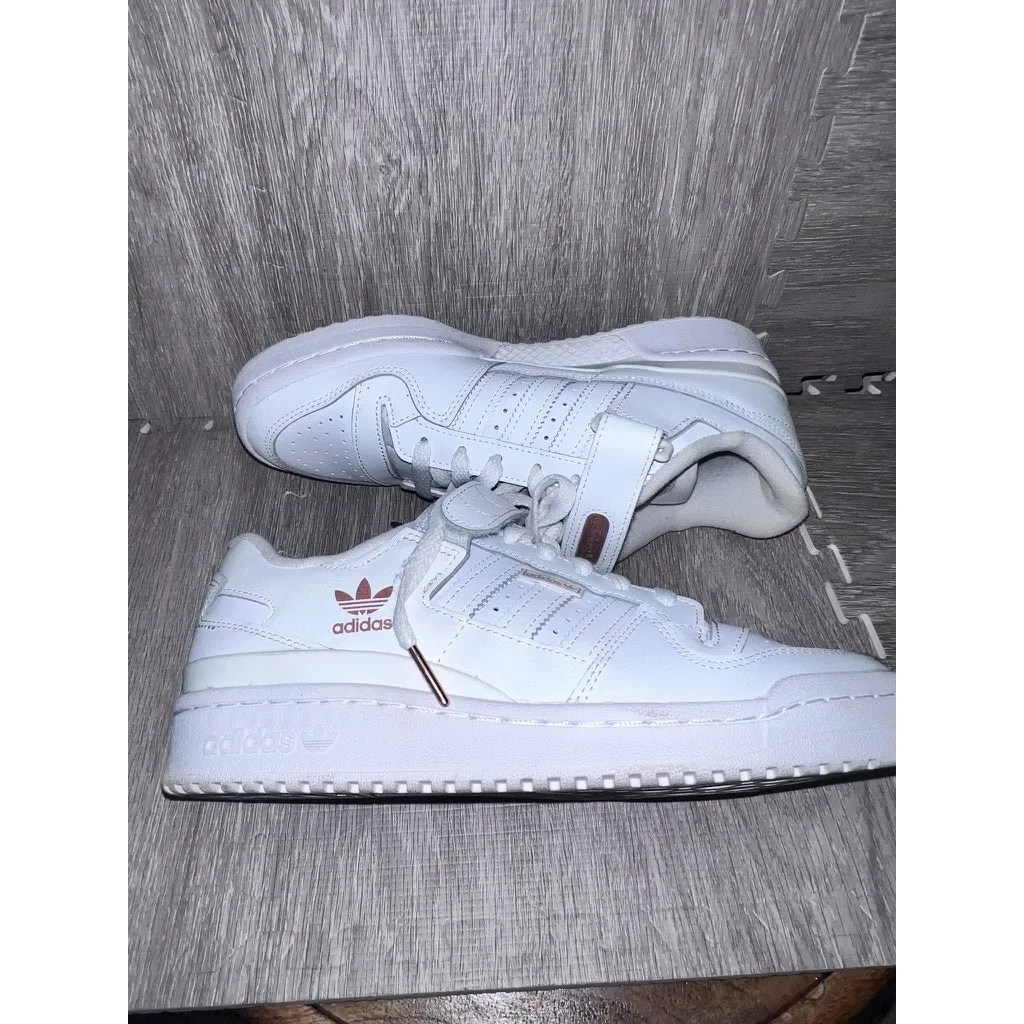 Adidas Women's Forum Low Sneakers White Rose Gold‎ Size 8.5 Casual - Image 8