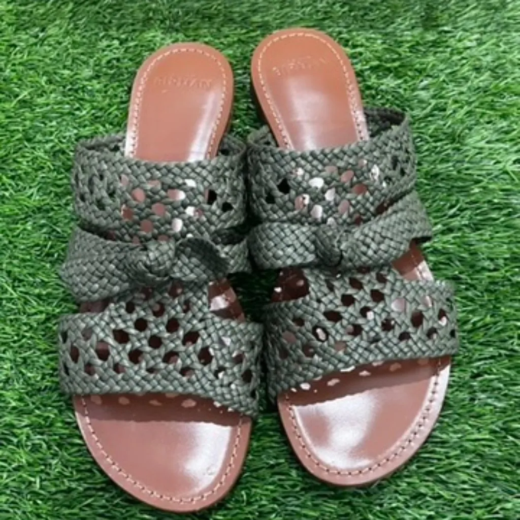 Alexandre Birman Clarita Braided Mule Flat Nappa Kiss Green Tea Sandals SZ 42 - Image 15