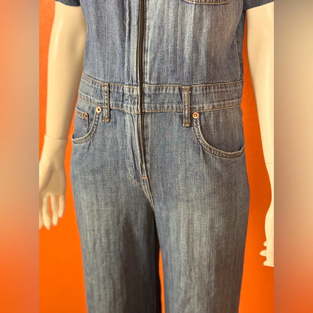 RIVET.UTILITY Classic Blue Women's Denim Overalls Size Small - Image 4